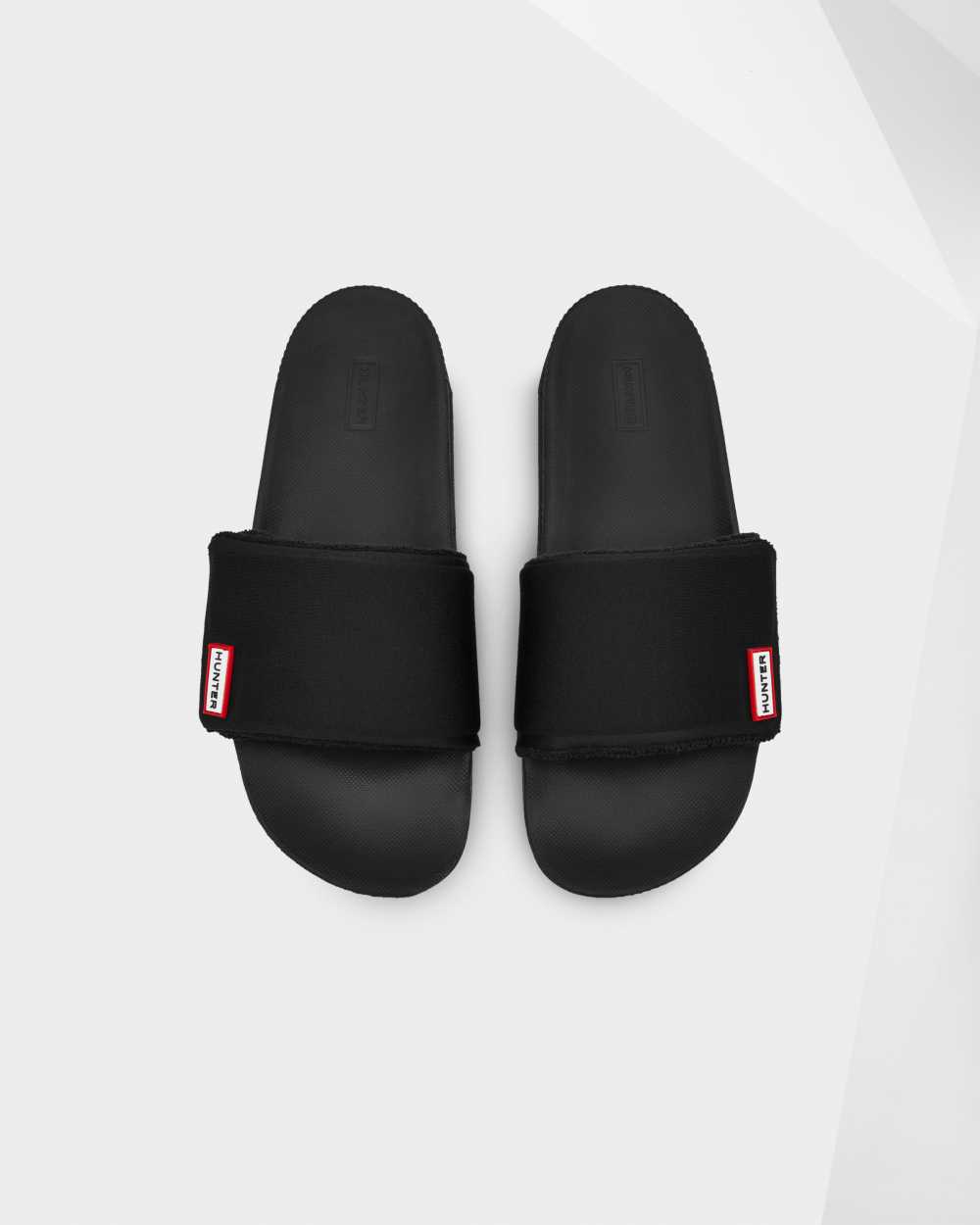 Mens Hunter Original Adjustable Slides Black | CZTWQI-803